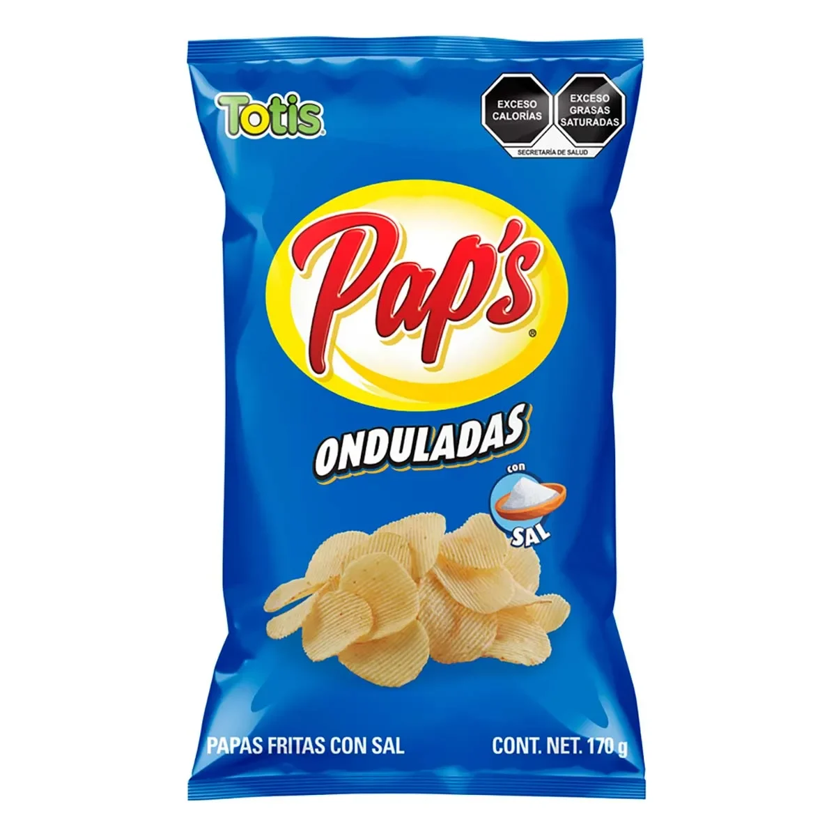 Papas Totis Pap's Onduladas con Sal 170 g
